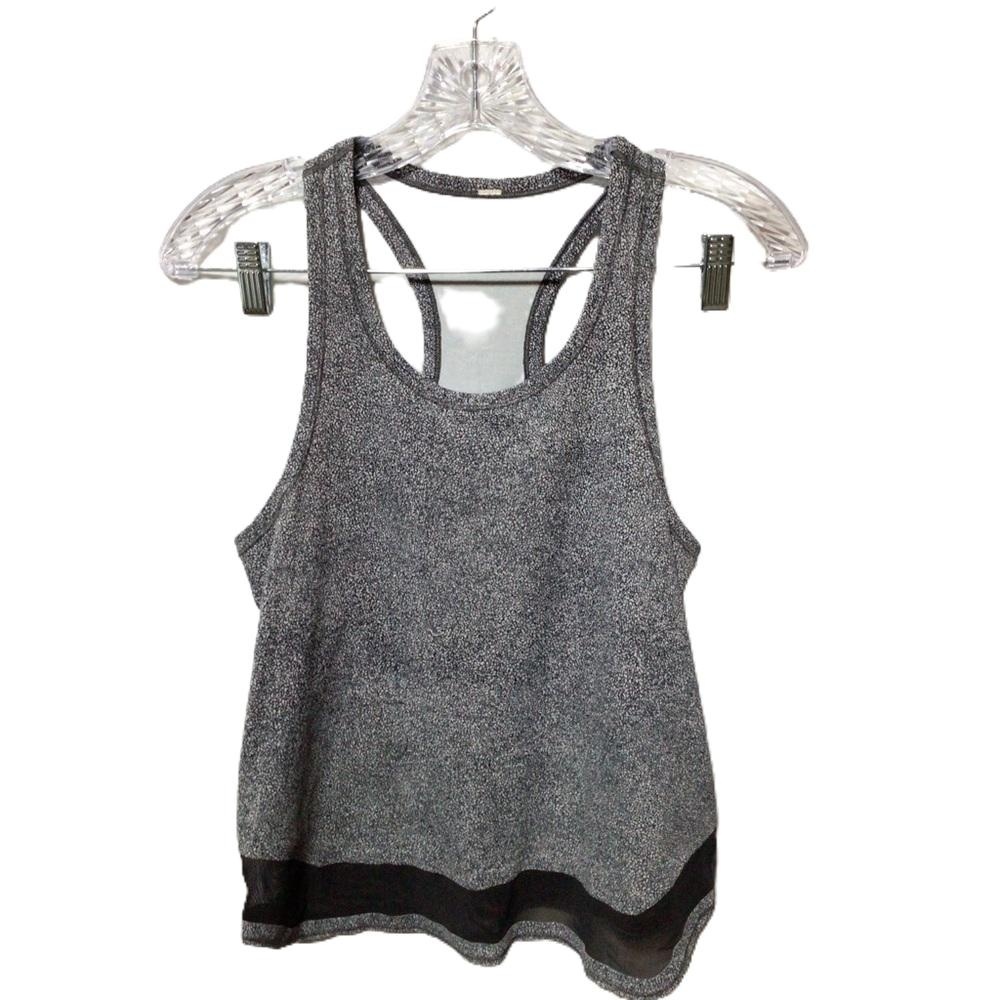 Lululemon Athletica Black White Print‎ w/Mesh Size 4
